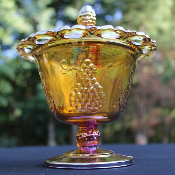 Amber Carnival Candy Dish - Picture 2 of 8